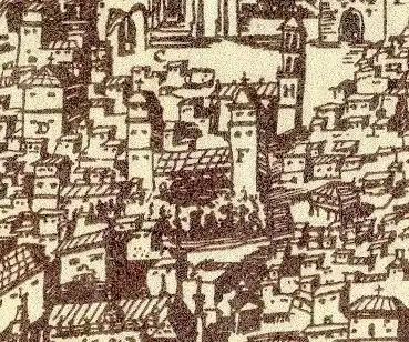 Detalle de las dos torres en 1573