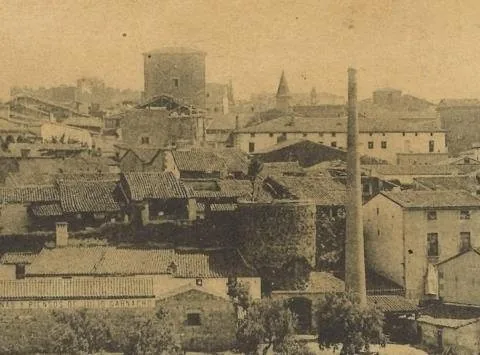 Una sola torre hacia 1915